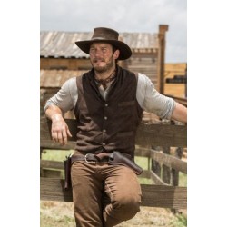 Magnificent Seven Chris Pratt Brown Leather Vest